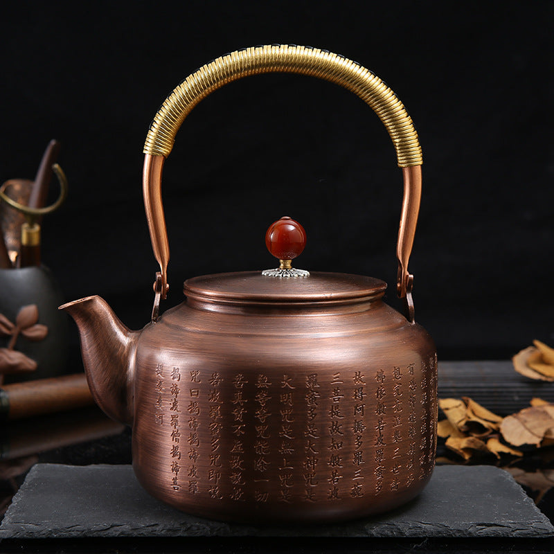 Retro Copper [Barrel Xin Jing] Kettle 1.4L | 复古中式铜烧水壶 [直桶心经] 1.4升