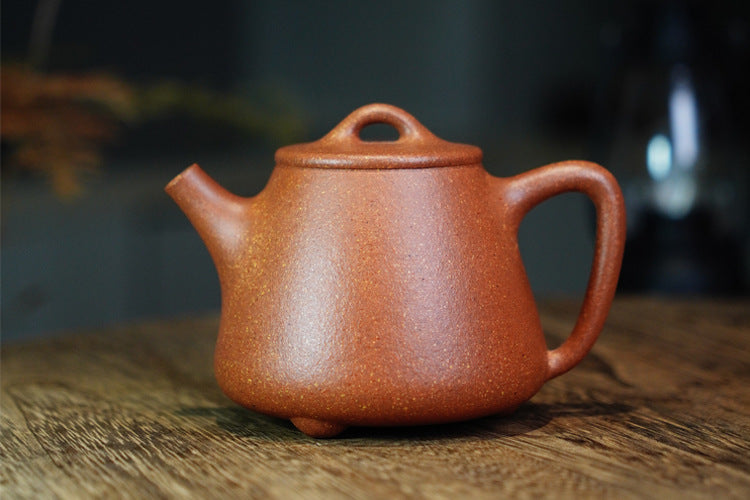 Théière Yixing Zisha entièrement faite à la main [Pot Gao Shi Piao] (Jiang Po Ni - 230 ml)