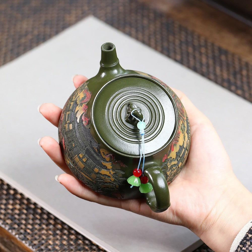 Yixing Zisha Teapot [Jiangnan Chun Yun] (Lu Ni - 170ml)