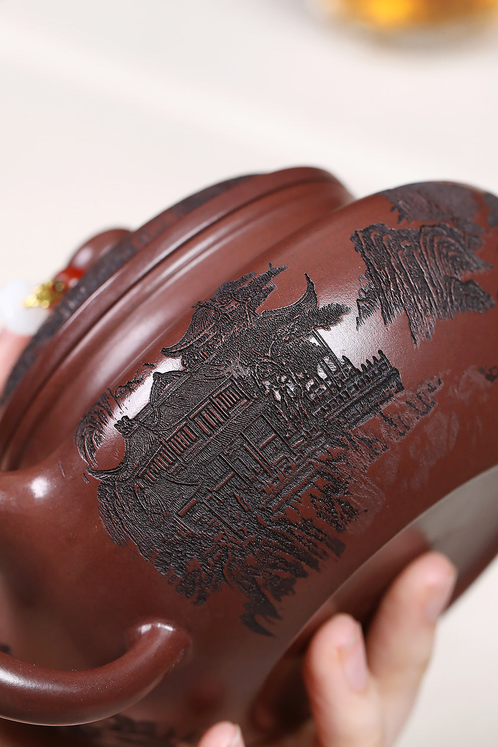 Tetera Yixing Zisha [Shanshui Fanggu] (Zi Ni - 400ml)