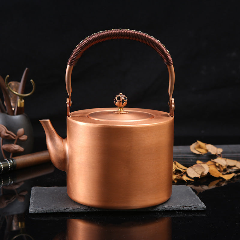 Luxury [Plain Barrel] Copper Kettle 2L | 轻奢 [光面水桶] 铜壶烧水壶 2升