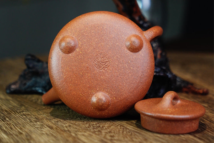 Théière Yixing Zisha entièrement faite à la main [Pot Gao Shi Piao] (Jiang Po Ni - 230 ml)