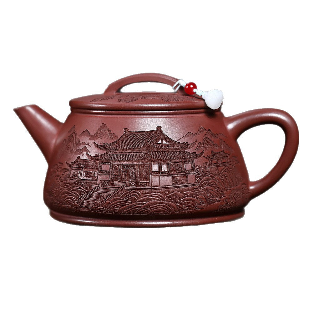 Yixing Zisha Teapot [Guan Jing Hanwa] (Hong Pi Long - 640ml)