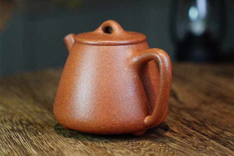 Théière Yixing Zisha entièrement faite à la main [Pot Gao Shi Piao] (Jiang Po Ni - 230 ml)