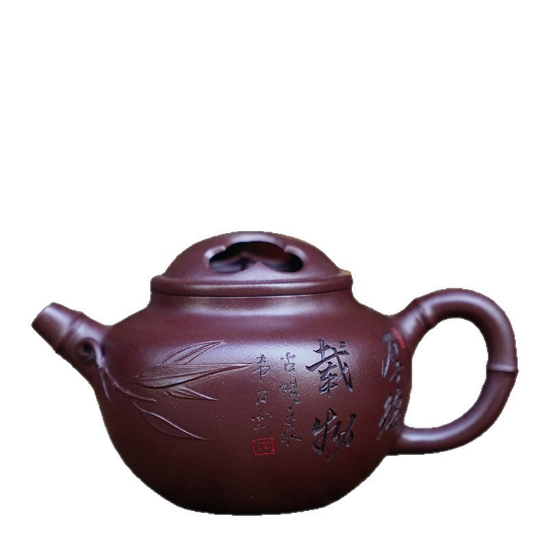 Full Handmade Yixing Zisha Teapot [Niu Gai Pot] (Zi Ni - 170ml)