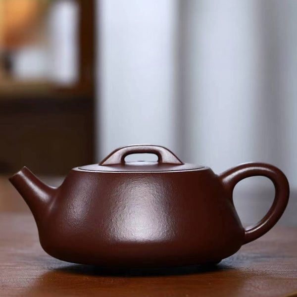 全手工宜兴紫砂茶壶[石瓢壶] (紫泥- 180ml) – YIQIN TEA HOUSE 一沁茶舍