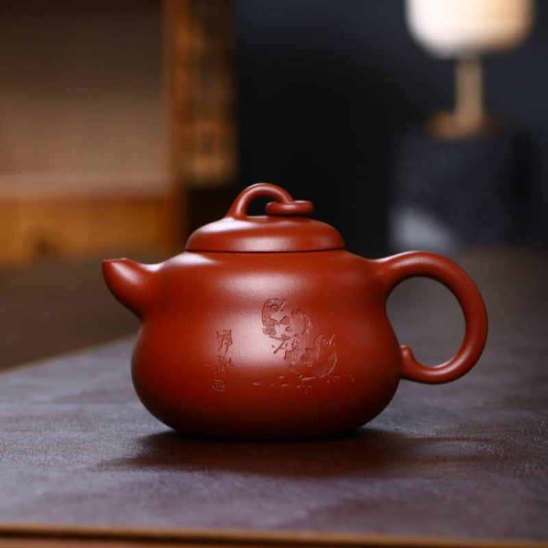 全手工宜兴紫砂茶壶 [葫芦壶] (清水泥 - 300ml)