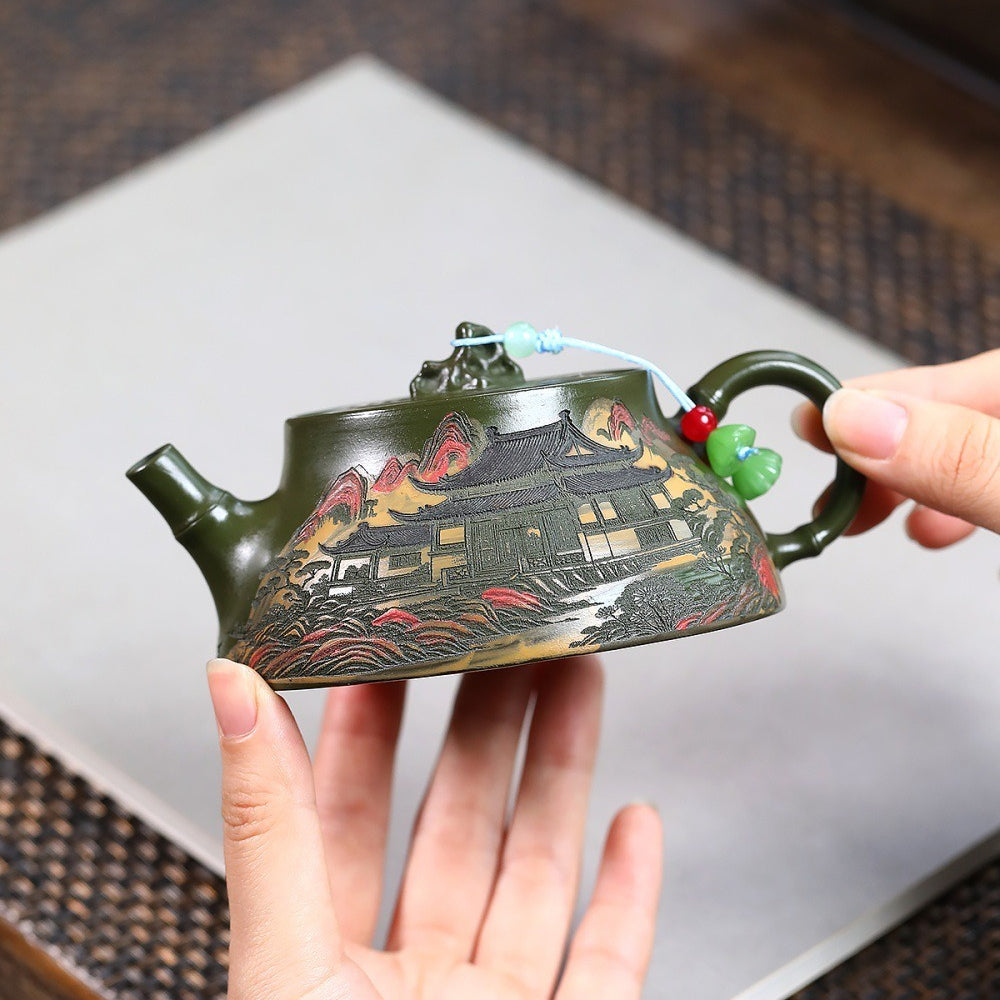 Yixing Zisha Teapot [Jiangnan Chun Yun] (Lu Ni - 170ml)