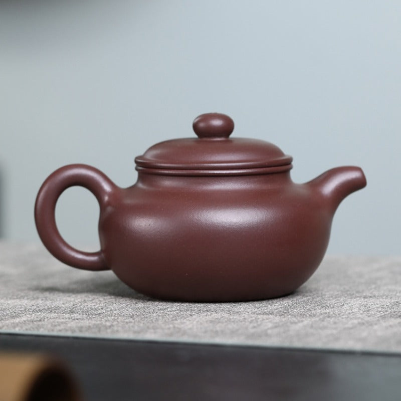 Full Handmade Yixing Zisha Teapot [Fanggu Pot] (Zi Ni - 270ml)