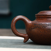 Load image into Gallery viewer, Full Handmade Yixing Zisha Teapot [Fanggu Pot] Full Set (Longgu Jin Sha - 480ml)
