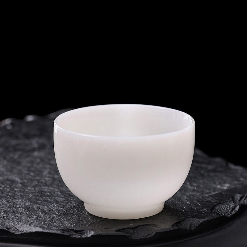 Tazza da tè Master in porcellana bianca giada di ghiaccio smaltata 80-110ml