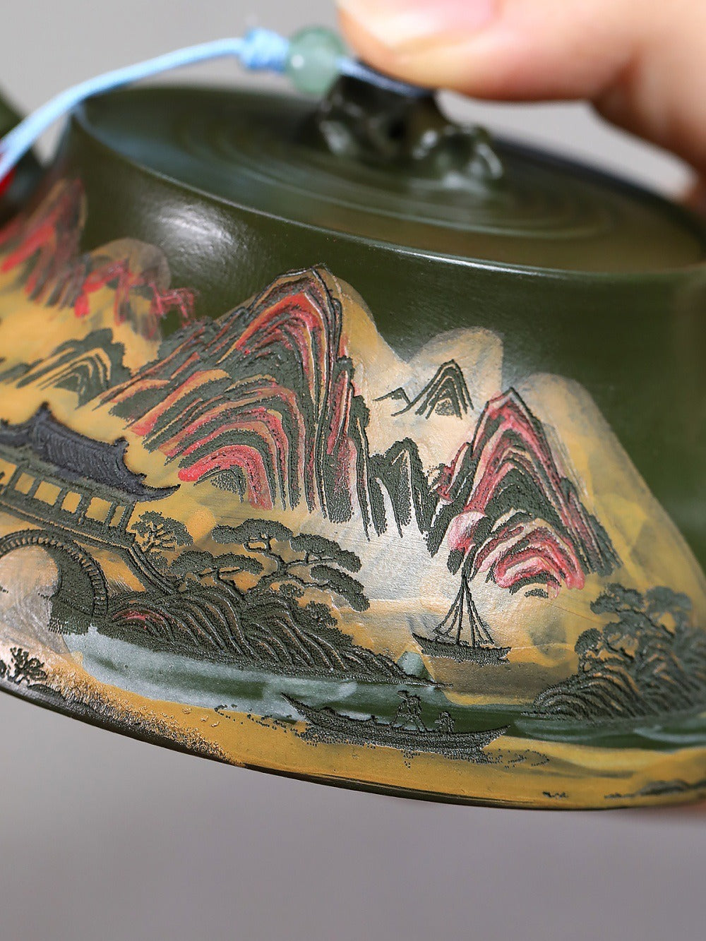 Yixing Zisha Teapot [Jiangnan Chun Yun] (Lu Ni - 170ml)