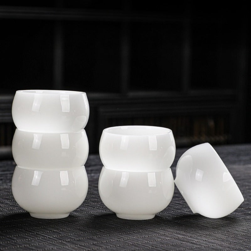Eisjade-Weißporzellan glasiert kleine Teetasse 30-65ml