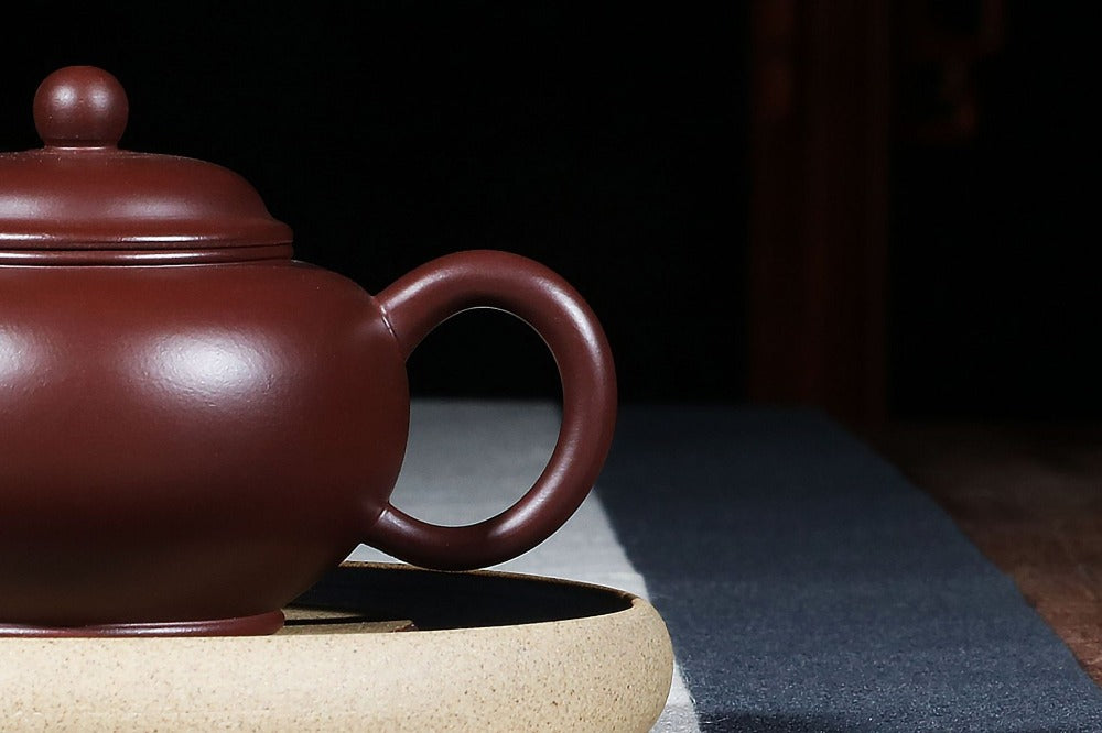 Yixing Zisha Teapot [Shui Ping Pot] (Zi Zhu Ni - 210ml)