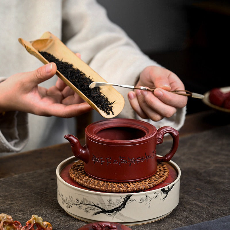 Full Handmade Yixing Zisha Teapot [Zhu Bao Ping An] (Long Xue Sha - 200ml)