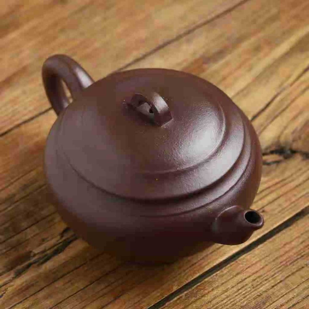 全手工宜兴紫砂茶壶 [碗泉壶] (紫泥 - 300ml)