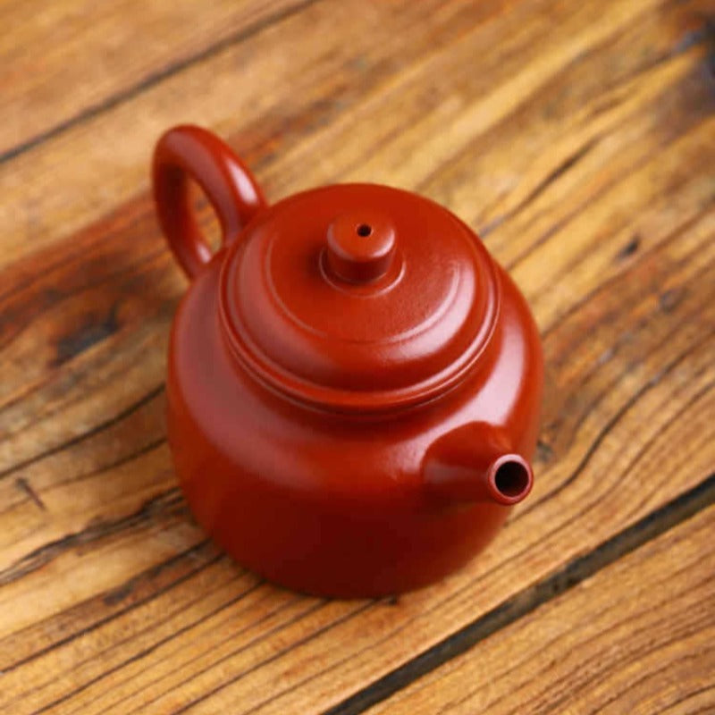 Petite théière Yixing Zisha entièrement faite à la main [De Zhong / Xishi / Oeuf de dragon] (Dahongpao - 100/140/140 ml)
