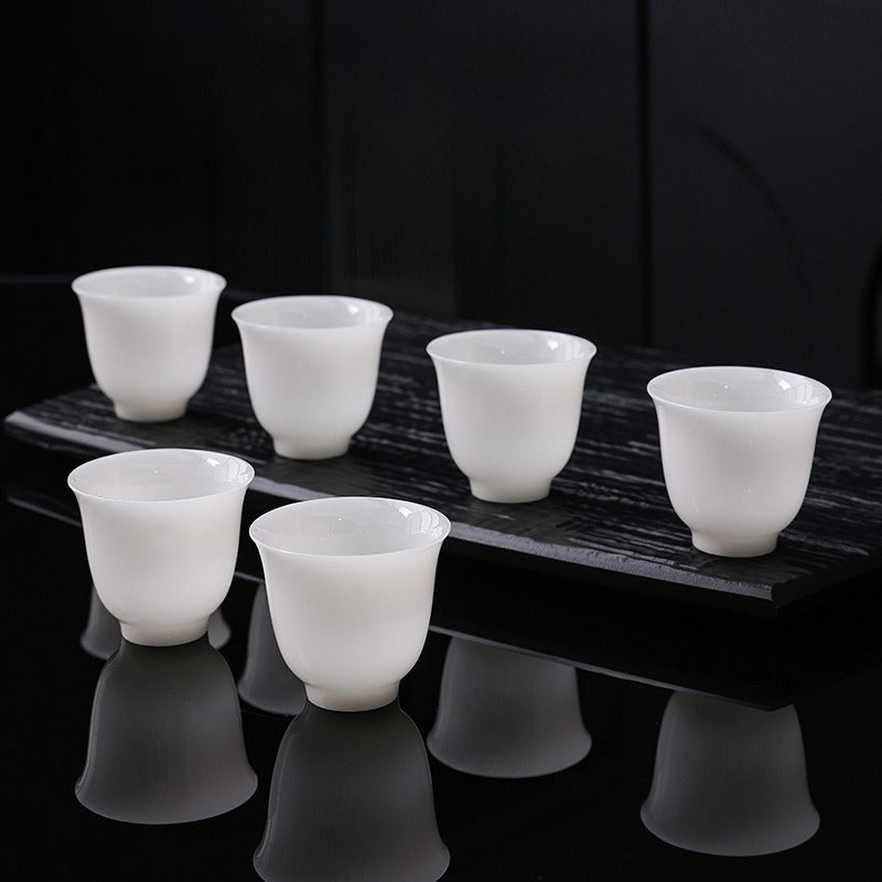 Eisjade-Weißporzellan glasiert kleine Teetasse 30-65ml