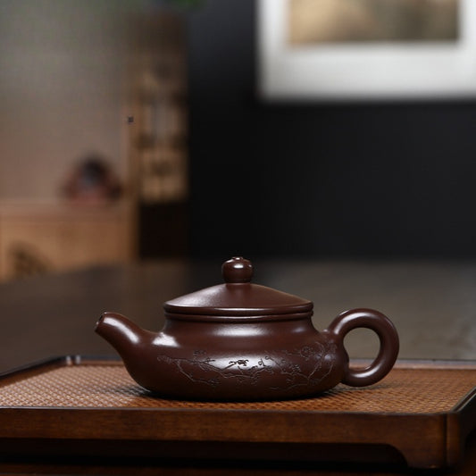 Yixing Zisha Teapot [Hanmei Xu Bian] (Shi Hong - 190ml) - YIQIN TEA HOUSE | yiqinteahouse.com | <200ml, teapot, teaware, zisha teapot