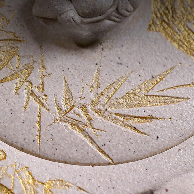 Théière Yixing Zisha entièrement faite à la main [Enjoy] (Bai Duan Ni - 280 ml)