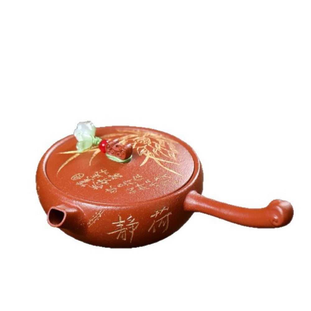 Yixing Zisha Teapot [Lotus Tang Yu] (Hong Jiang Po Ni - 110ml)