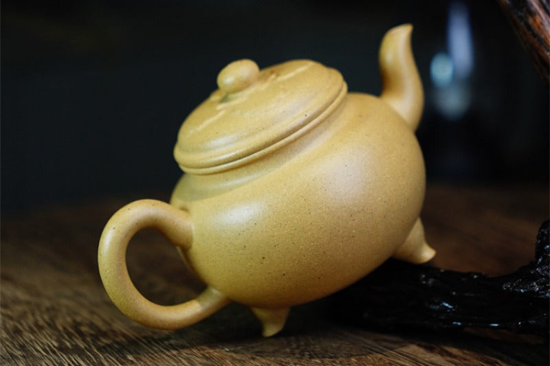 Théière Yixing Zisha entièrement faite à la main [Dabin Ruyi] (Bensan Lu Ni - 200 ml)