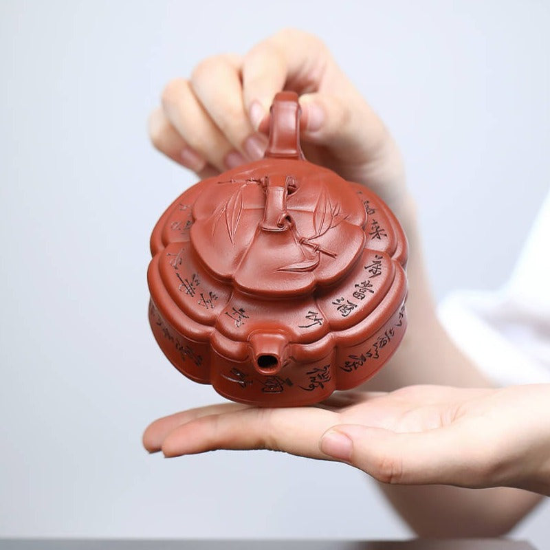 Full Handmade Yixing Zisha Teapot [Zhu Gu Pot] (Zhu Ni - 230ml)