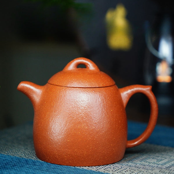 全手工宜兴紫砂茶壶[秦权壶] (梨皮朱泥- 270ml) – YIQIN TEA HOUSE 一沁茶舍