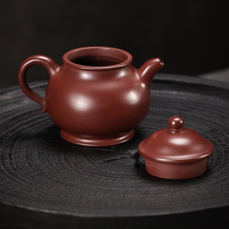 Vollhandgefertigte Yixing Zisha Teekanne [Gao Pan Kanne] (Hong Pi Long - 150ml)