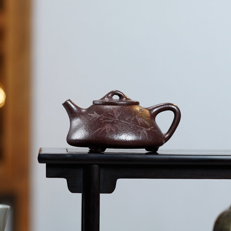 Yixing Zisha Teapot [Ziye Shi Piao] (Zi Ni/Huangjin Duan Ni - 120ml)