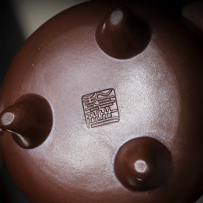 Tetera Yixing Zisha hecha a mano [Sanzu Fan Hua] (Jinsha Zi Ni - 350ml)