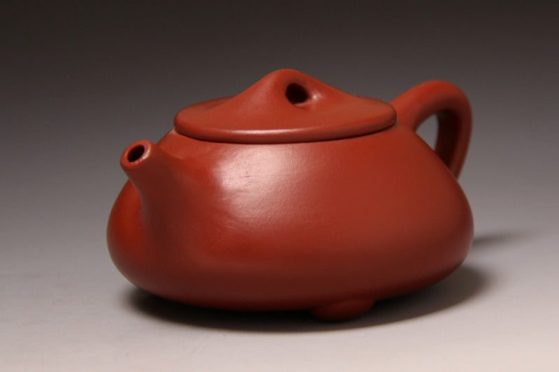 Full Handmade Yixing Zisha Teapot [Jingzhou Shi Piao Pot] (Dahongpao - 200ml) - YIQIN TEA HOUSE | yiqinteahouse.com | 200-300ml, full handmade zisha teapot, plain smooth, teapot, teaware