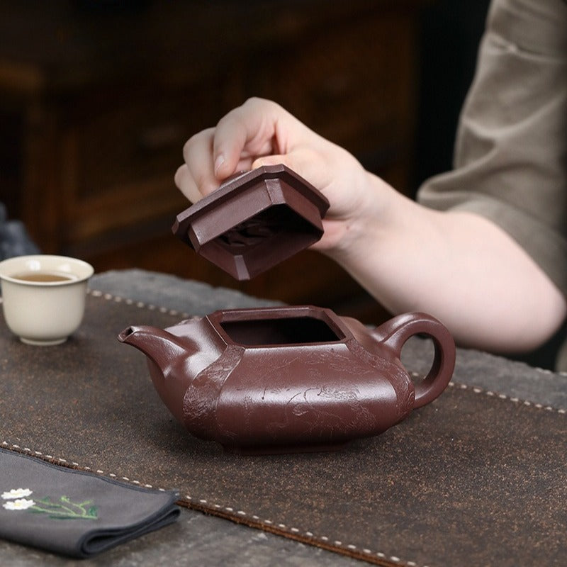 Théière Yixing Zisha entièrement faite à la main [Ju Fu] (Zi Ni - 450 ml)
