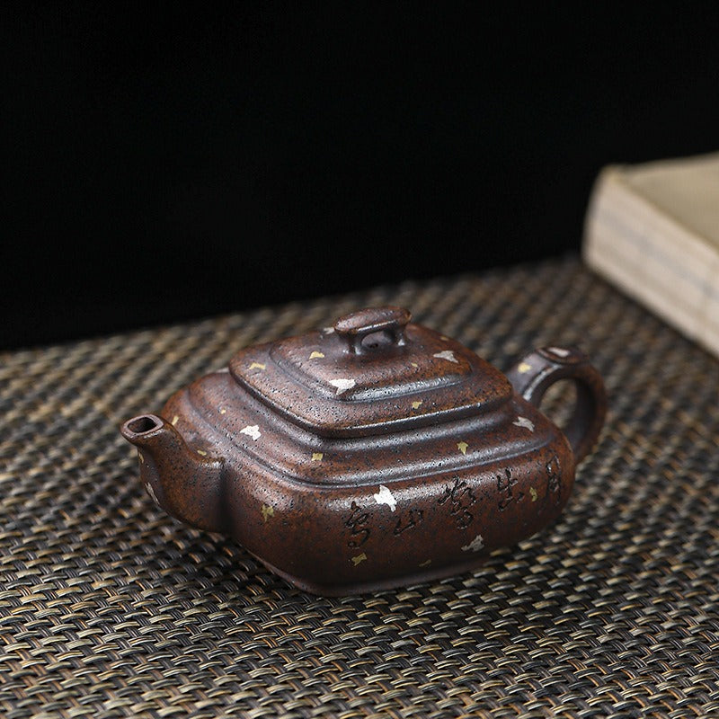 Full Handmade Yixing Zisha Teapot [Sifang Xin Qiao] (Firewood Fired Duan Ni - 150ml)