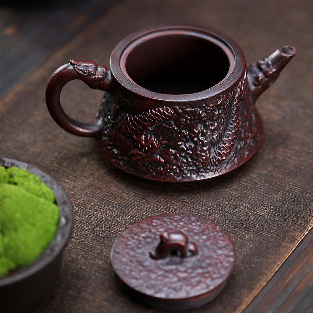 Yixing Zisha Teapot [Dragon Zhu Chu] (Tie Xie Hong Sha - 350ml)