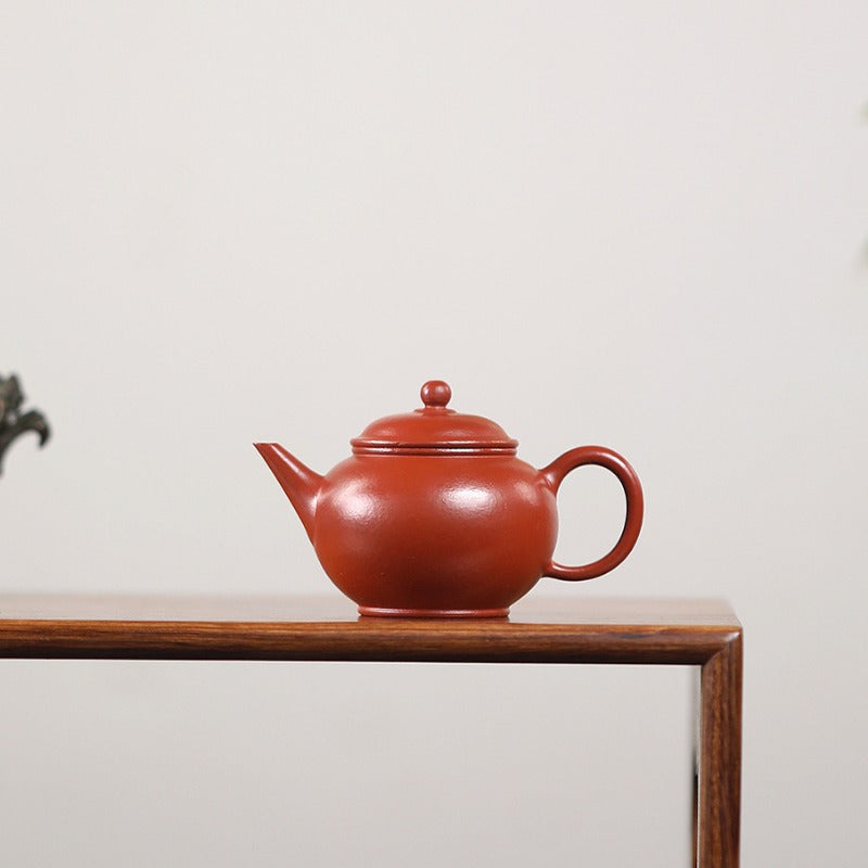 Yixing Zisha Teapot [Shui Ping] (Wrinkled Skin Zhu Ni - 95ml)