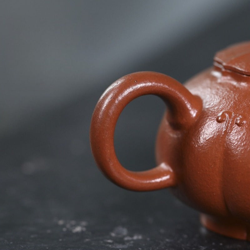 全手工宜兴紫砂茶壶 [锦绣西施] (朱砂朱泥 - 150ml)