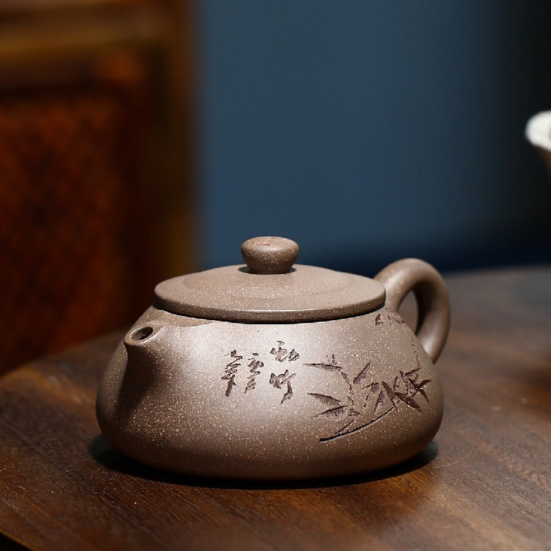 Yixing Zisha Teapot [Bamboo Shi Piao] (Qinghui Duan Ni - 200ml)