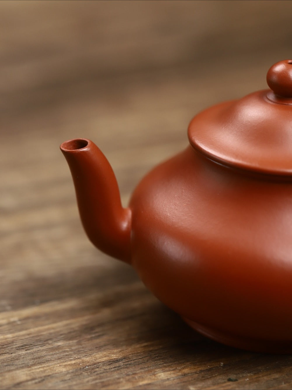 全手工宜兴紫砂茶壶 [笠帽壶] (赵庄朱泥 - 120ml)