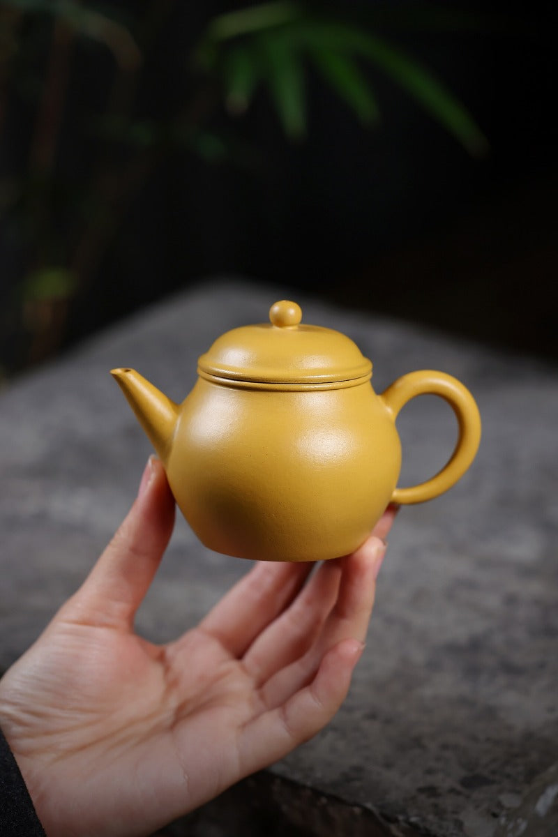 Yixing Zisha Teapot [Shui Ping] (Huangjin Zhu Ni - 150ml)