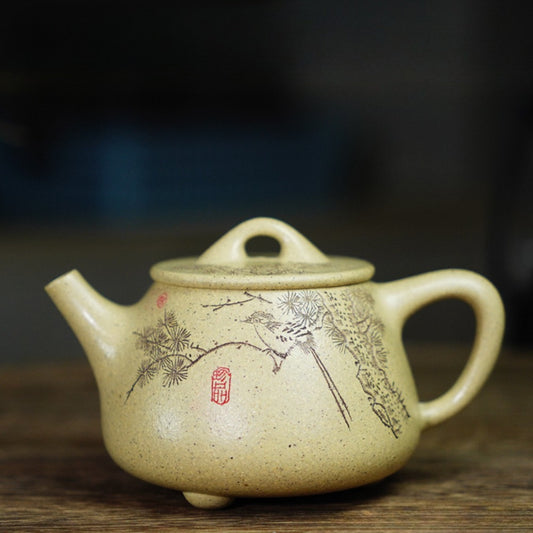 Full Handmade Yixing Zisha Teapot [Gao Shi Piao Pot] (Benson Lu Ni - 200ml)