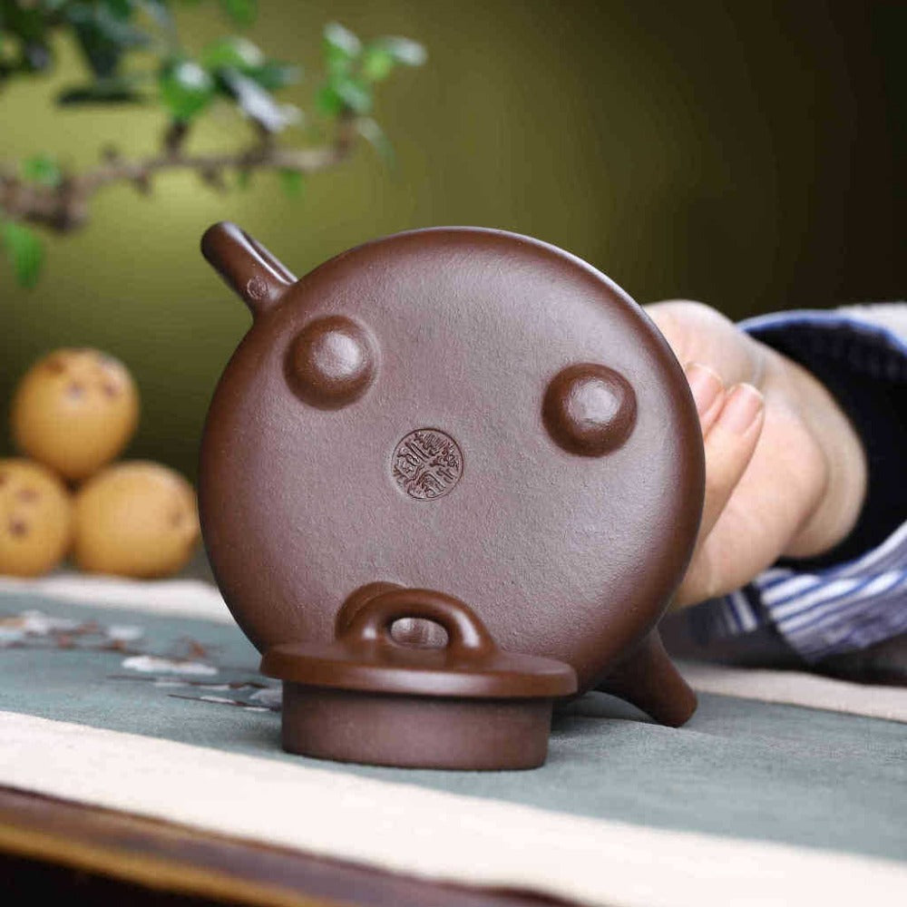 Théière Yixing Zisha entièrement faite à la main [Pot Ziye Shi Piao] (Zi Ni - 280 ml)