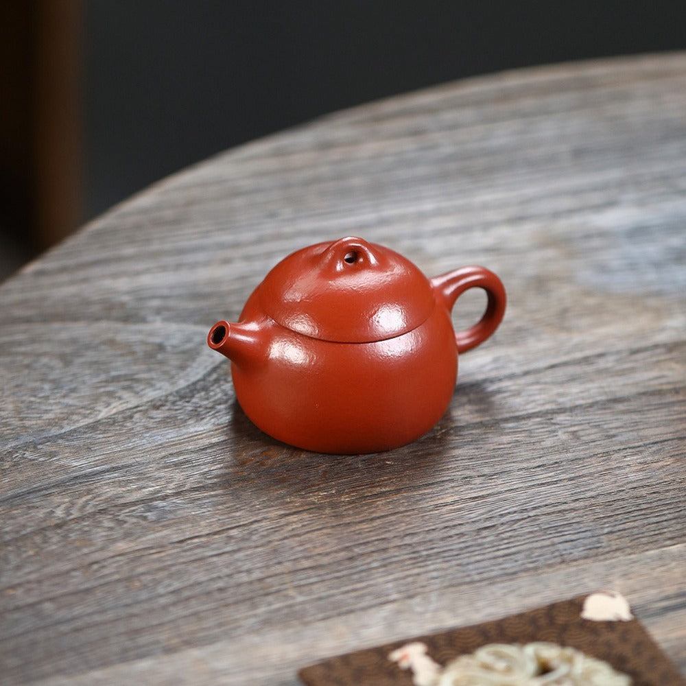 Yixing Zisha Teapot [Mini Qin Quan] (Wrinkled Skin Zhu Ni - 50ml)