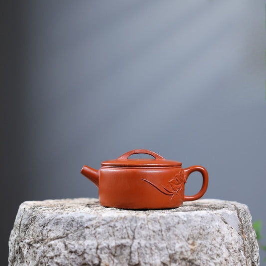 Yixing Zisha Teapot [Peach Leaves Hanwa] (Zhao Zhuang Zhu Ni - 150ml)