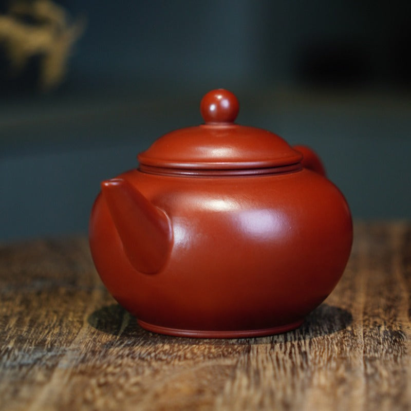 Full Handmade Yixing Zisha Teapot [Shui Ping Pot] (Dahongpao - 200ml)