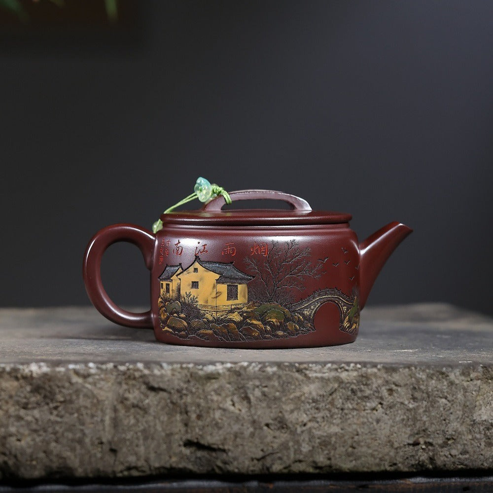 Yixing Zisha Teapot [Jiangnan Hanwa] (Shi Hong - 300ml)