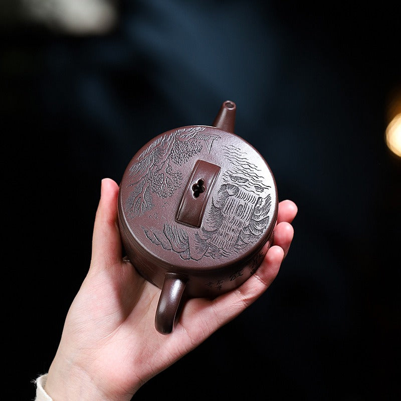 Yixing Zisha Teapot [Xishan Hanwa] (Lao Zi Ni - 180ml)