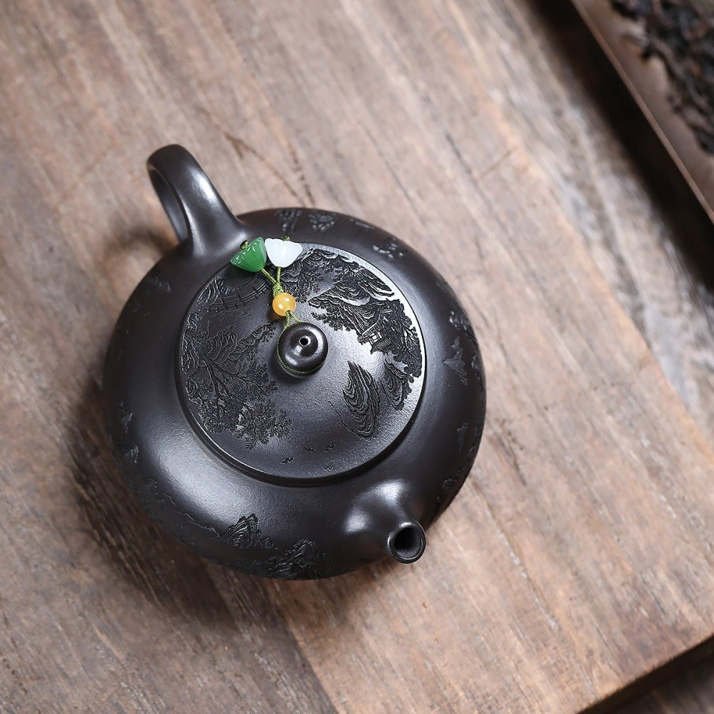 Yixing Zisha Teapot [Magnificent Landscapes] (Shi Huang - 250ml)
