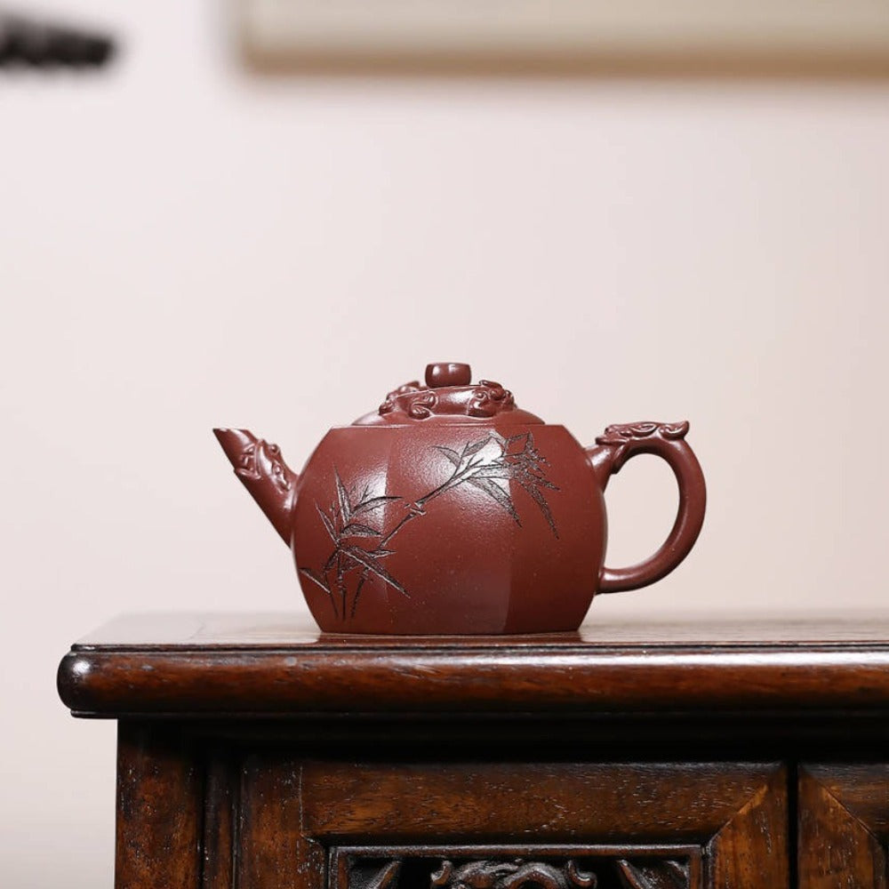 Full Handmade Yixing Zisha Teapot [Bamian Linglong Pot] (Zi Ni - 200ml)