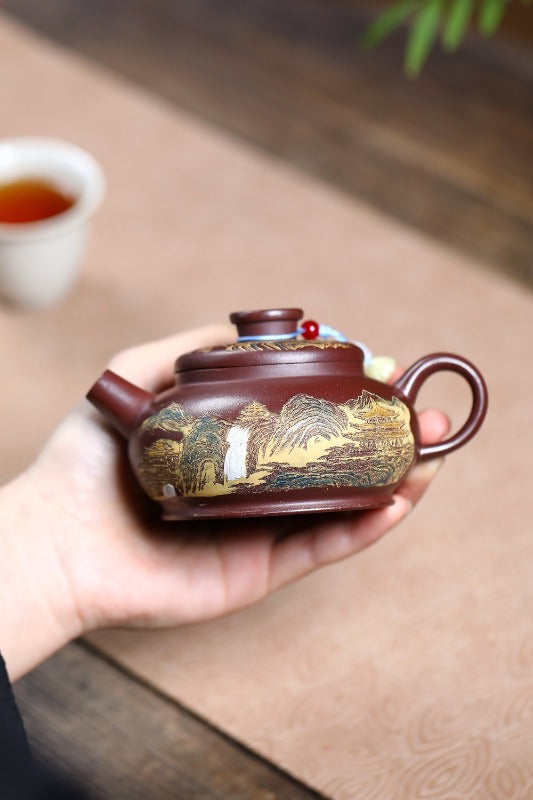 Yixing Zisha Teapot [Jin Hui Jiangshan] (Shi Hong - 180ml)